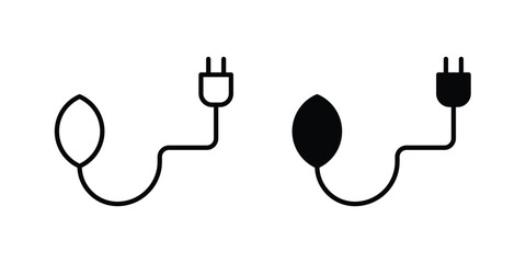 Biomass energy icon line style graphic design .editable vectors.