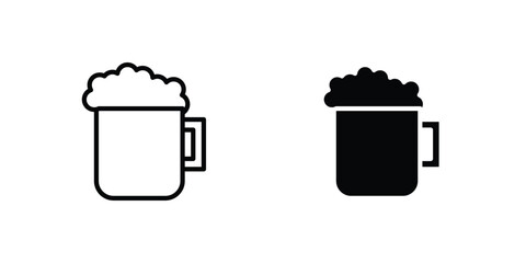 Beer icon line style graphic design .editable vectors.