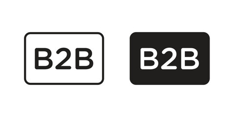 B2B icon line style graphic design .editable vectors.