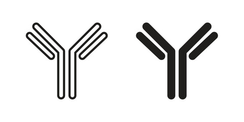 Antibody icon line style graphic design .editable vectors.