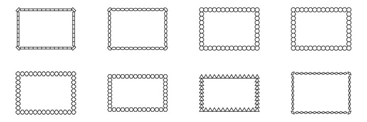 Obraz premium rectangle frame. rectangle borders set. Quote poster.shapes rectangle frame. Empty text box. design element. Vector illustration
