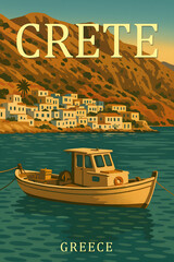 Tavel poster vintage Crete