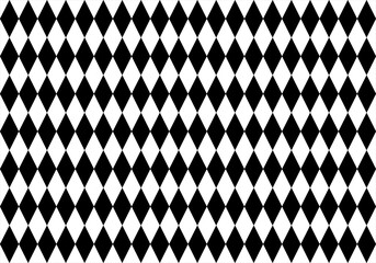 Patr&oacute;n rectangular de pol&iacute;gonos en negro sobre fondo blanco. Fondo de rombos negros