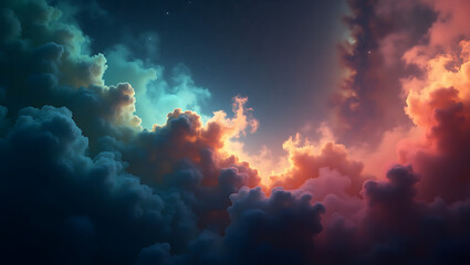 Ethereal Swirling Nebula Cloud Texture