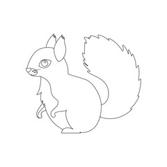 Squirrel Cartoon Coloring Design