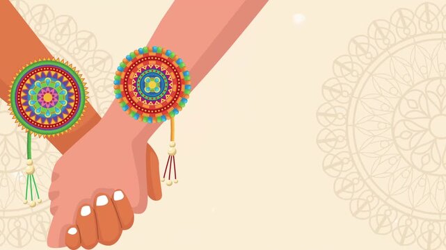 Raksha Bandhan Motion Background Brother and Sister Celebrating