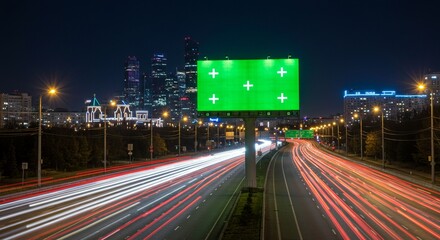 Billboard night cityscape image