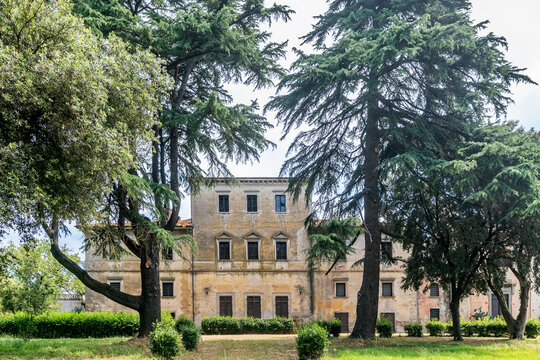 Ancient architecture in Valtriano, a hamlet of Fauglia, Pisa, Italy: Villa Gotti Porcinari