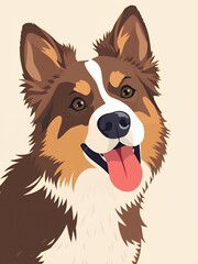 Naklejka premium Charming Canine Companion