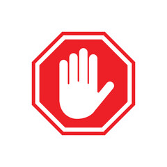 Hand Stop Octagon Sign