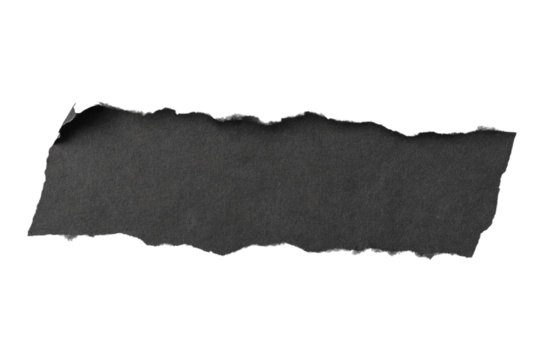 torn black pages with uneven texture edges. set of ripped black paper sheets png isolated on transparent background. document or newspaper mockup.	
