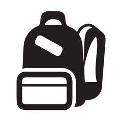 Obraz premium Backpack with books and lunchbox