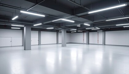 Obraz premium Empty modern interior garage