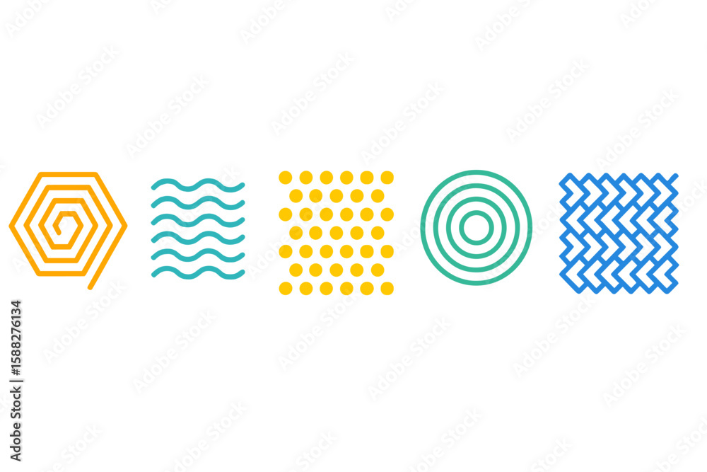 Poster modern abstract patterns in vibrant colors reflecting creativity and design principles for artistic 