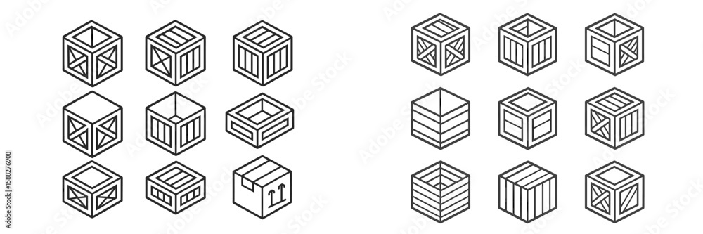 Poster geometric design of interconnected blocks with various patterns arranged in orderly fashion