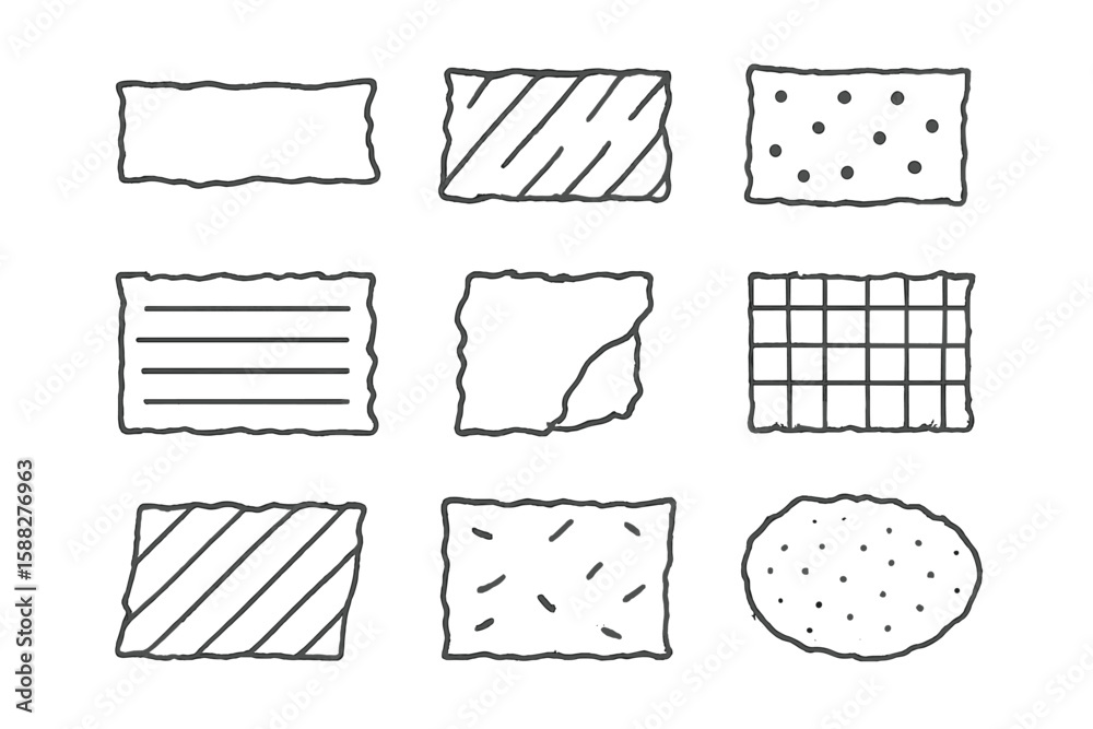 Poster various textured patterns displayed in a grid format for design inspiration or creative projects