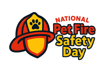 Pet Fire Safety Awareness Day Emblem for Animal Protection and Prevention