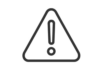 Warning symbol indicating caution, often used for safety notices and alerts in various environments
