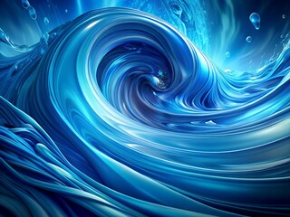 A blue wave with a spiral shape