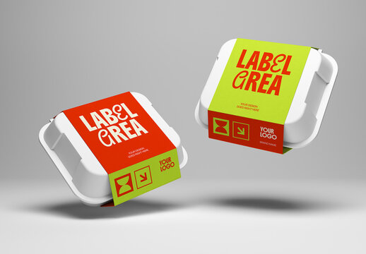 Box Food Packaging Mockup