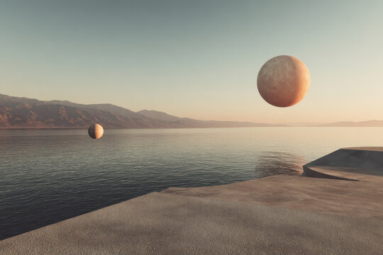 photorealistic ultraminimalist scene designed for websites homepage showcasing digital abstractions against