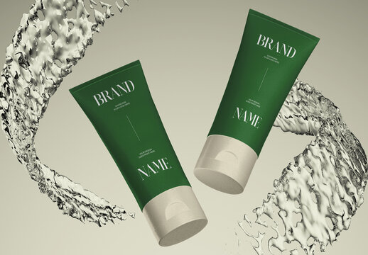Facial Care Tube Mockup