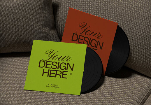 Vinyl Album Cover Mockup