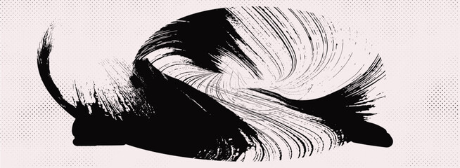 Black and white art grunge, grunge paint element, grunge  texture overlay background. Monochrome grunge texture. Vector brush Stroke, Grunge Brush strokes Background. Black Brush strokes.eps8