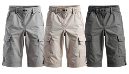  Modern Fit Cargo Shorts  AI-Generated Urban & Outdoor Styles on Transparent Background PNG