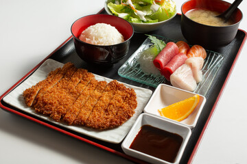 A view of a bento box.