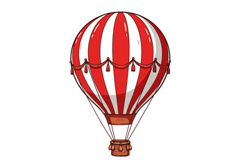 Obraz premium Red and White Striped Hot Air Balloon