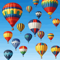 Fototapeta premium Colorful Hot Air Balloons