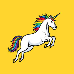 Obraz premium Colorful Unicorn Illustration