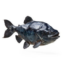 3d Rendered Bold and Fearsome Piranha Fish on Transparent Background