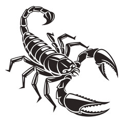 Intricate Black Scorpion Tattoo Design Outline Art