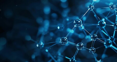 Chemical structure and interconnected molecules background. Molecule structure background. Molecular structure 3D. Abstract background. Science technology. Copy space area - Powered by Adobe