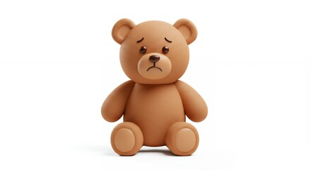 Sad teddy bear illustration