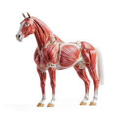 3d rendered medically accurate illustration of the equine muscle anatomy on Transparent Background