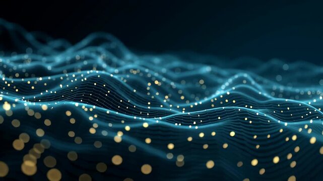 background halographic blue waves 3d