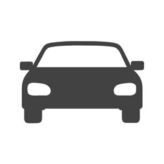 Obraz premium Black classic luxury sports car isolated on white background with design elements