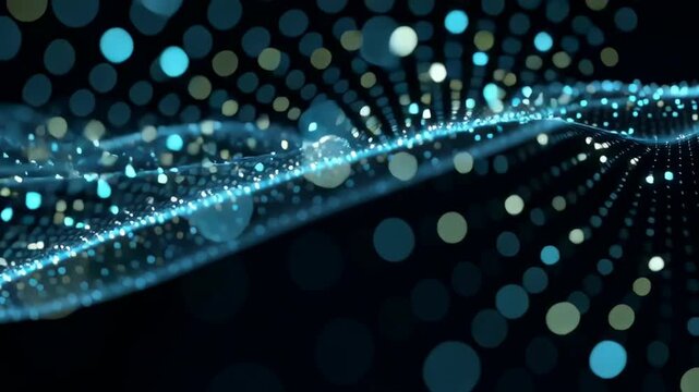 background halographic blue waves 3d