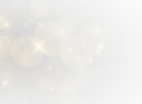 Golden flash png with bokeh and glitter particles