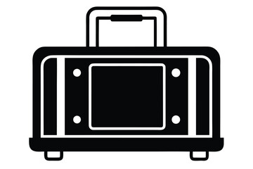 x ray baggage scanner vector icon
