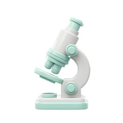 Cute Mint Green and White 3D Microscope Icon