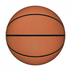 Standard Orange Basketball on White Background – Studio Product Photo with Pebbled Texture Detail