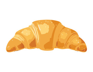 Appetizing Flaky Croissant Bakery Pastry - Vector Illustration
