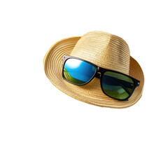 Straw hat and sunglasses, summer style