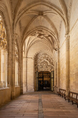 Cloisters within the Cathedral of Our Lady of the Assumption and of Saint Fructus. A Roman Catholic cathedral located in the Spanish city of Segovia.