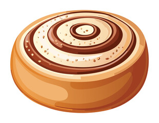 Delicious Spiral Dessert treat - Vector Illustration