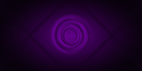 Abstract 3d circular shape pattern background-Modern creative vector for banner, poster, flyer, seminar, presentation-Elegant gradient violet futuristic background template